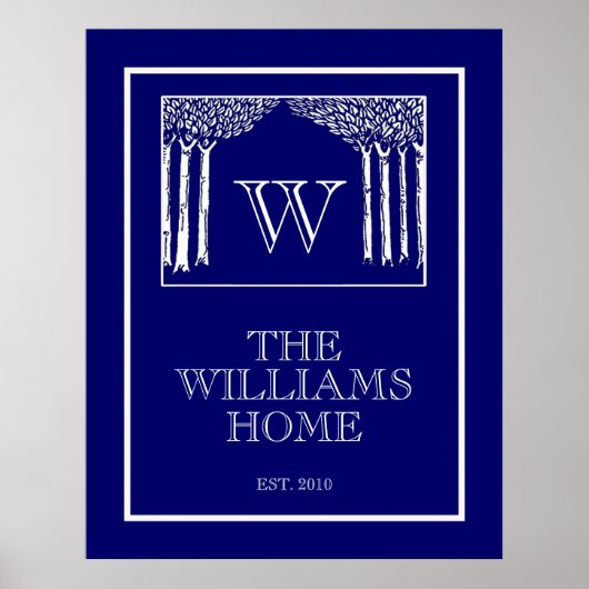 カスタマイズ可能なアールヌーボーファミリウォールプリント ポスター (正面)