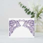 カスタマイズ可能なアールヌーボーレディ ポストカード (スタンド正面)