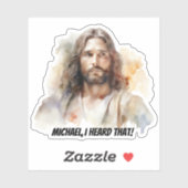 カスタマイズ可能なイエスポートレート – 私は聞いた シール (シート)