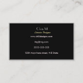 カスタマイズ可能なイエローモノグラム名刺 名刺 (裏面)