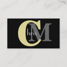 カスタマイズ可能なイエローモノグラム名刺