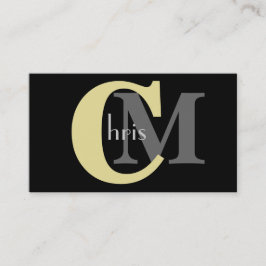 カスタマイズ可能なイエローモノグラム名刺 名刺