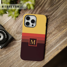 カスタマイズ可能なイエロー レッド マロン ブラック カラーブロック iPhone 15 PRO MAXケース