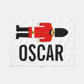 カスタマイズ可能なイギリスの兵士のフリースブランケット フリースブランケット (正面(横))