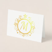 カスタマイズ可能なイニシャルひな形 箔カード (正面)