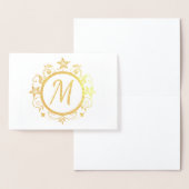 カスタマイズ可能なイニシャルひな形 箔カード (ディスプレー)