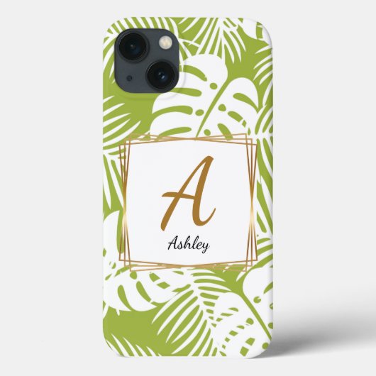 カスタマイズ可能なイニシャルグリーンフォンケース Case-Mate iPhoneケース (裏面)