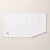 カスタマイズ可能なイニシャルモノグラム名白黒 バスタオルセット (ハンドタオル)