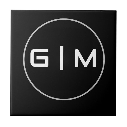 カスタマイズ可能なイニシャル名 タイル (正面)