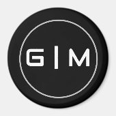 カスタマイズ可能なイニシャル名 マグネット (正面)