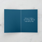 カスタマイズ可能なイングリッシュスリンガースパニエル犬ホリデーカード シーズンカード (内部)