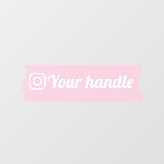 カスタマイズ可能なインスタグラムロゴ ピンク モダン ミニマル ウィンドウサイン (シート)