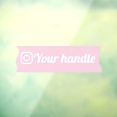 カスタマイズ可能なインスタグラムロゴ ピンク モダン ミニマル ウィンドウサイン (シート3)