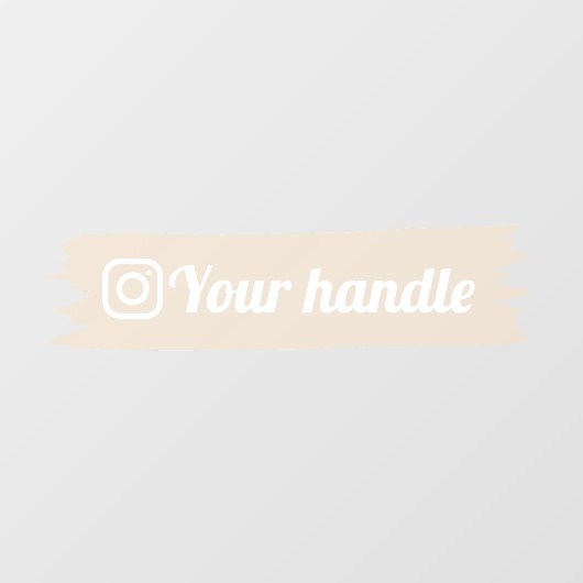 カスタマイズ可能なインスタグラムロゴ ボホ モダン ミニマル ウィンドウサイン (シート)