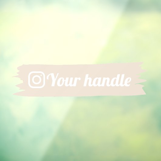 カスタマイズ可能なインスタグラムロゴ ボホ モダン ミニマル ウィンドウサイン (シート3)