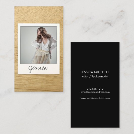 カスタマイズ可能なインスタントフォトカードII – アクター、バンド 名刺 (正面/裏面)