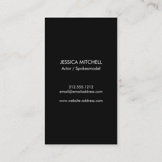 カスタマイズ可能なインスタントフォトカードII – アクター、バンド 名刺 (裏面)