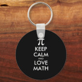 カスタマイズ可能なインターネット・ミーム KEEP CALM and LOVE MATH キーホルダー (正面)