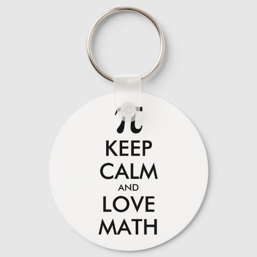 カスタマイズ可能なインタ保イネットミームCALM and LOVE MATH キーホルダー (正面)