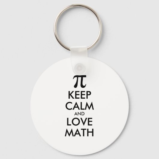 カスタマイズ可能なインタ保イネットミームCALM and LOVE MATH キーホルダー (正面)