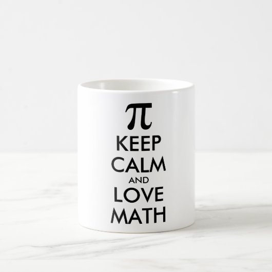 カスタマイズ可能なインタ保イネットミームCALM and LOVE MATH コーヒーマグカップ (中央)