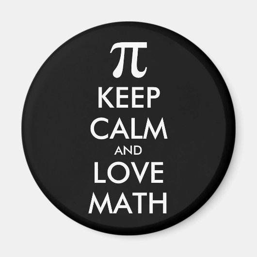 カスタマイズ可能なインタ保イネットミームCALM and LOVE MATH マグネット (正面)