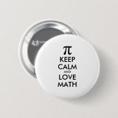 カスタマイズ可能なインタ保イネットミームCALM and LOVE MATH 缶バッジ (正面&裏面)