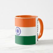 カスタマイズ可能なインド愛を込めた名入れヘリテージマグ マグカップ (正面右)