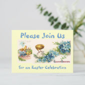 カスタマイズ可能なイースターお祝い招待状 招待状 (スタンド正面)