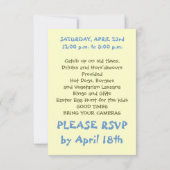 カスタマイズ可能なイースターお祝い招待状 招待状 (裏面)