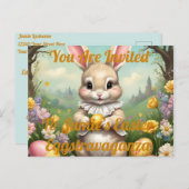 カスタマイズ可能なイースターエグストラバガンザ、イースター、 インビテーションポストカード (正面/裏面)