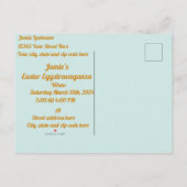 カスタマイズ可能なイースターエグストラバガンザ、イースター、 インビテーションポストカード (裏面)