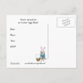 カスタマイズ可能なイースターエッグの狩り インビテーションポストカード (裏面)