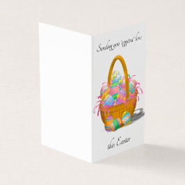 カスタマイズ可能なイースターエッグバスケットカード