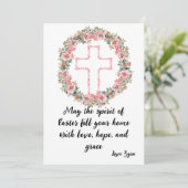 カスタマイズ可能なイースターカード:愛、希望、恵み 案内状 (スタンド正面)