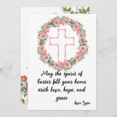 カスタマイズ可能なイースターカード:愛、希望、恵み 案内状 (正面/裏面)