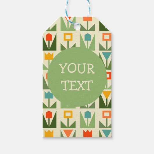 カスタマイズ可能なイースターギフトラベル ギフトタグ (正面)