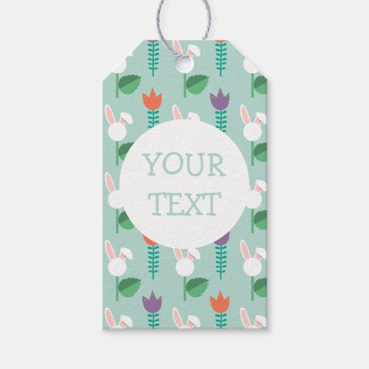 カスタマイズ可能なイースターギフトラベル ギフトタグ (正面)