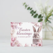 カスタマイズ可能な🐇イースター恵み シーズンポストカード (スタンド正面)