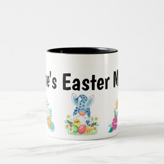 カスタマイズ可能なイースター格言マグカップ ツートーンマグカップ (中央)