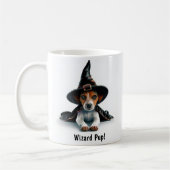 カスタマイズ可能なウィッチーなジャックラッセルテリアアップ コーヒーマグカップ (左)