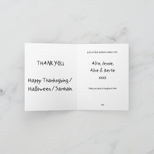 カスタマイズ可能なウィッチービーズフォールディングカード シーズンカード (内部)