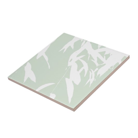 カスタマイズ可能なウィローシルエットシーグリーンバスルーム タイル (側面)