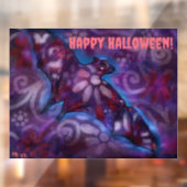 カスタマイズ可能なウィンドウ固定ハッピーハローウィンこうもり ウィンドウサイン (シート2)