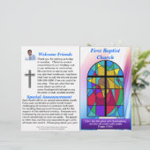 カスタマイズ可能なウィークリー教会の公報(内空白の) (スタンド正面)