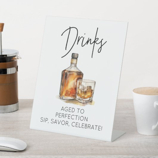 カスタマイズ可能なウイスキーテーマ台座標識 台座サイン (インサイチュ)