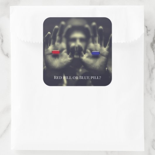 カスタマイズ可能なウェイクアップレッドピルまたはブルーチョイス2020 スクエアシール (バッグ)