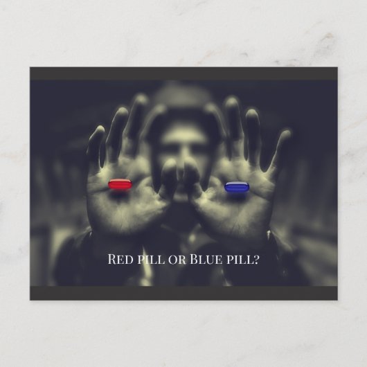 カスタマイズ可能なウェイクアップレッドピルまたはブルーチョイス2020 ポストカード (正面)