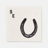 カスタマイズ可能なウェスタンをテーマにしたカクテルナキン スタンダードカクテルナプキン (正面)