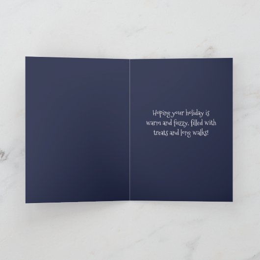 カスタマイズ可能なウェスティホリデーカード シーズンカード (内部)